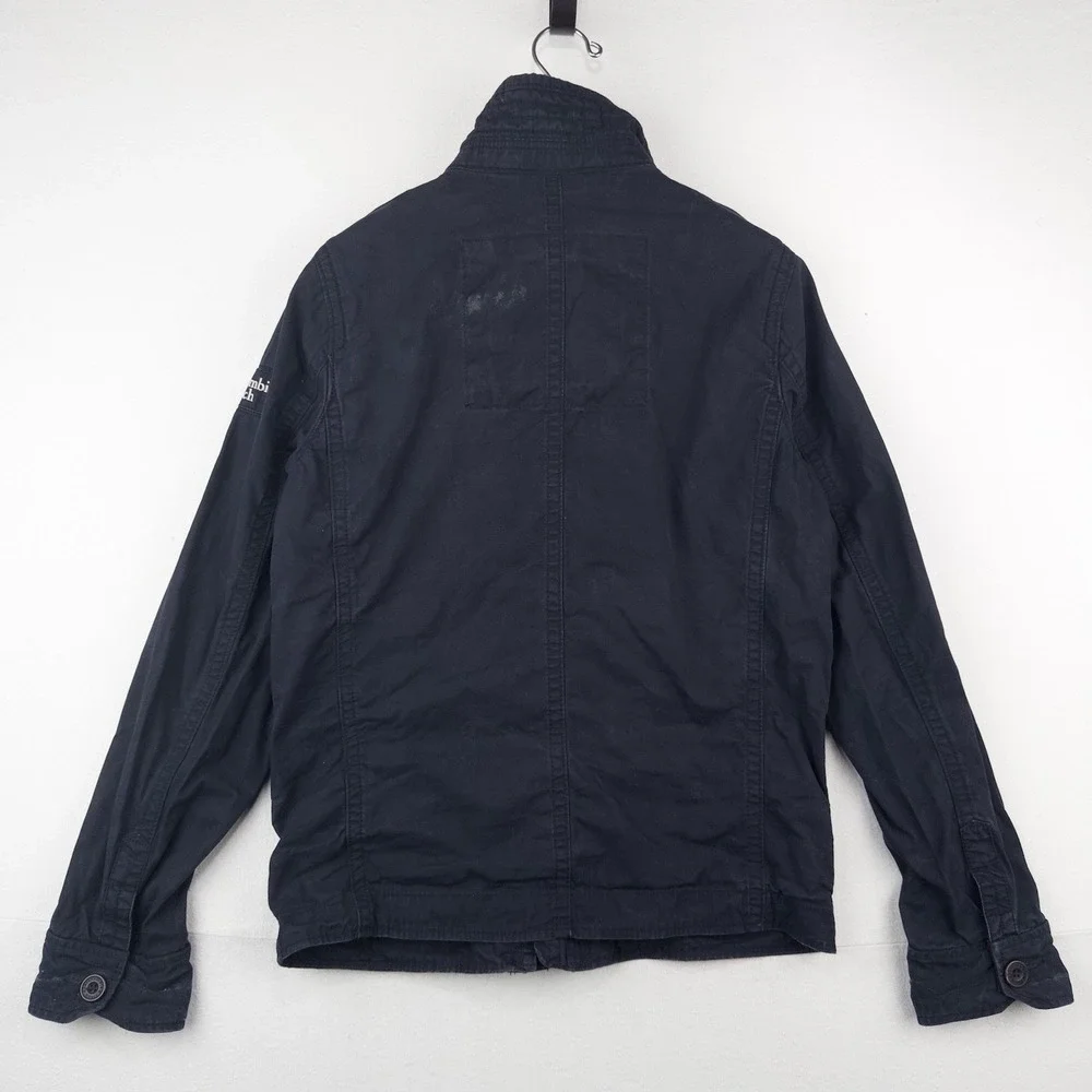 Vintage Abercrombie & Fitch Mens Medium Sentinel Cargo Military Navy Blue Jacket